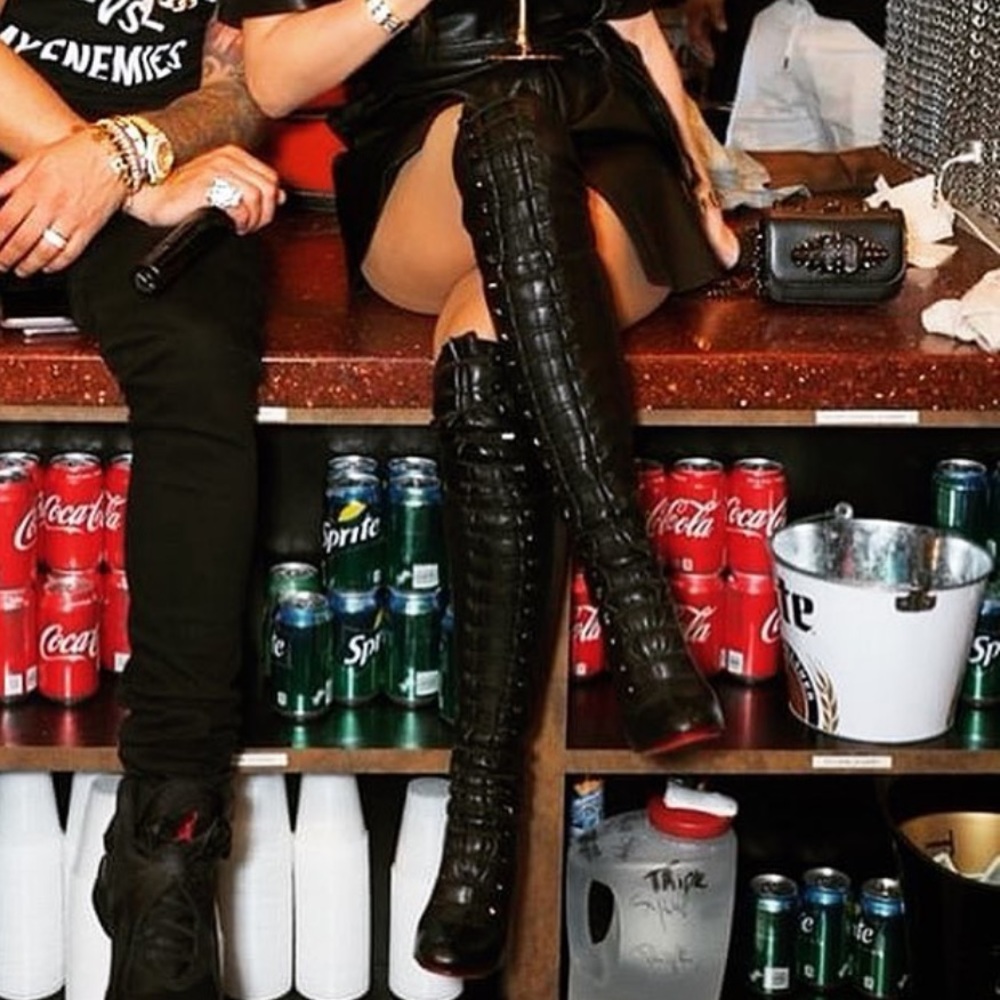 RONFIFI CORSET THIGH HIGH BOOTS